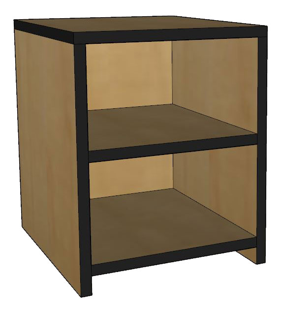 Contempo Pedestal\/Nightstand with Two (2) Open Compartments